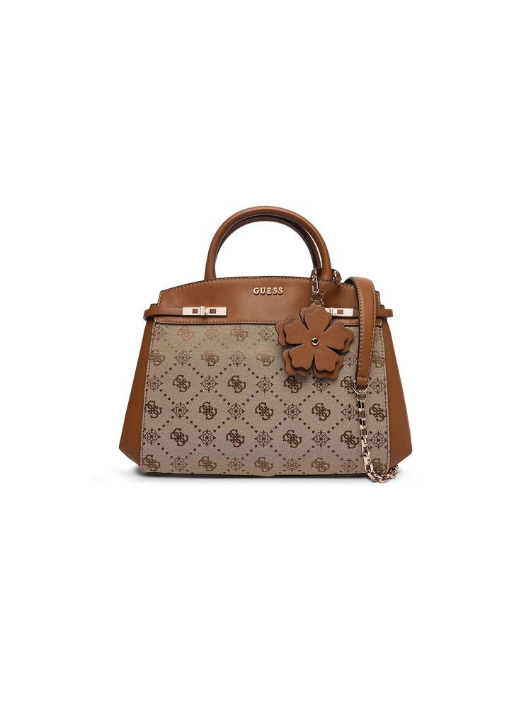 Guess Logo-Print Polyester Tote Bag — Beige