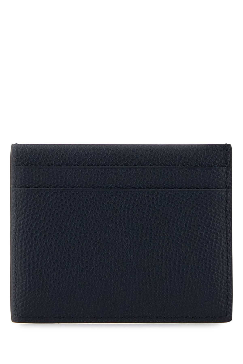 Valentino Garavani Grained Calfskin Card Case — Navy Cases