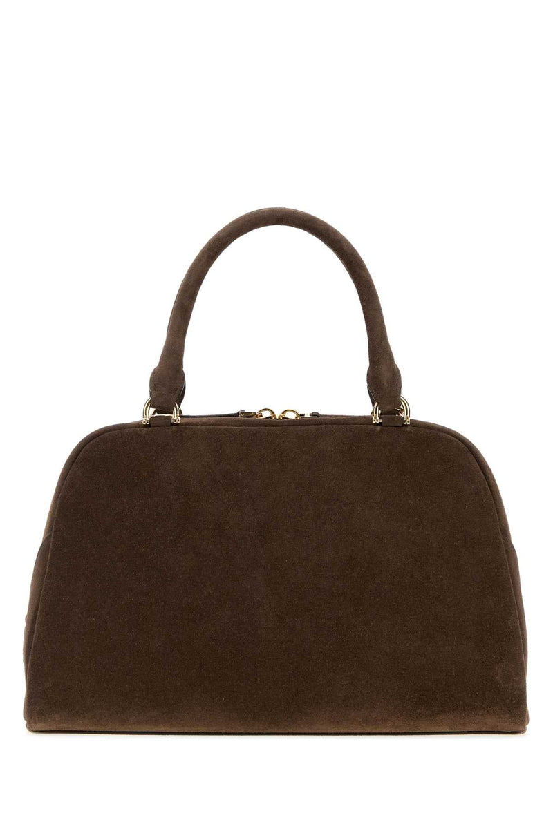 Givenchy Suede Top Handle Bag — Brown