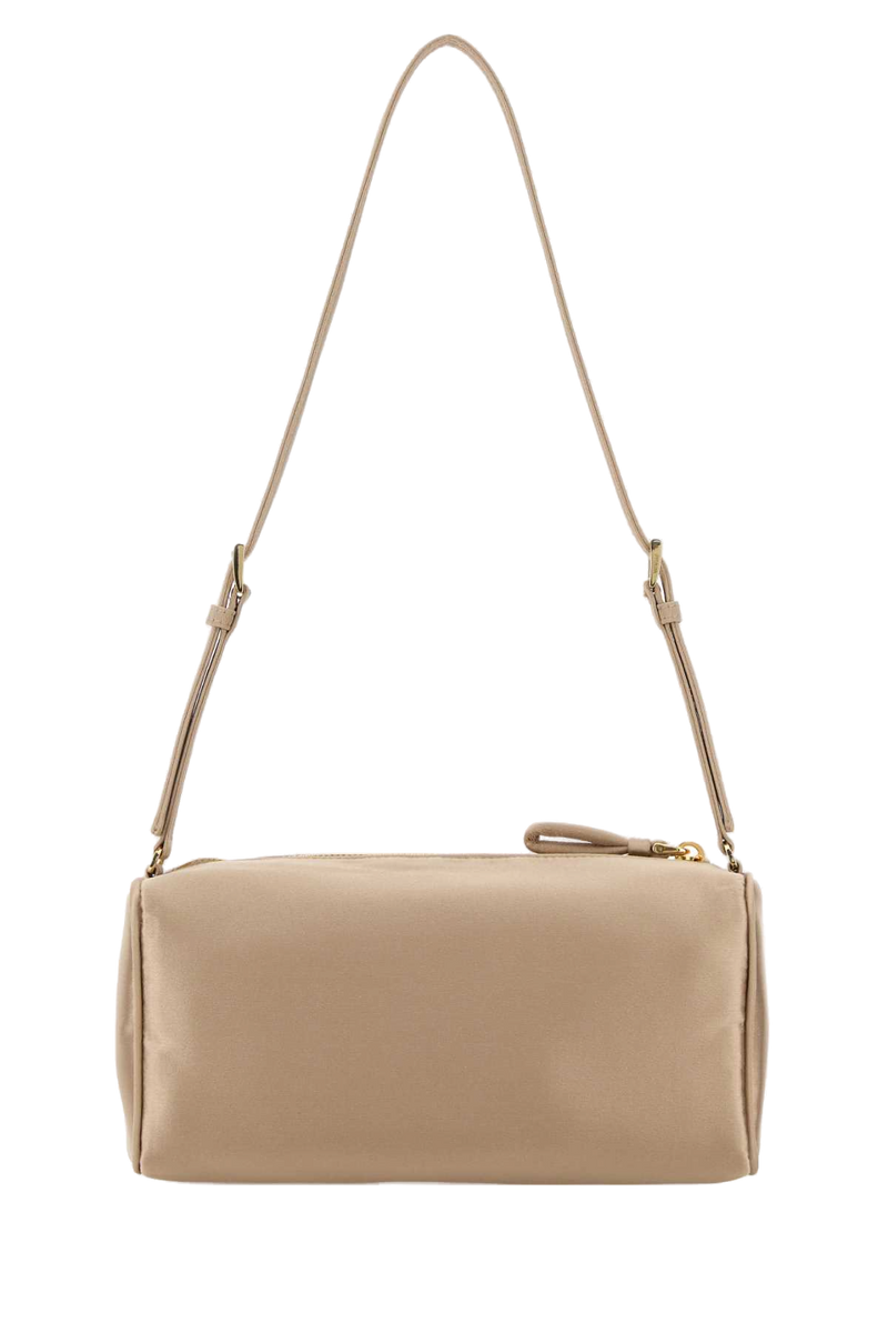Prada Satin Shoulder Bag — Beige