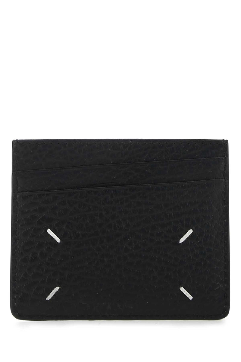 Maison Margiela Leather Card Holder Case — Black Exterior: Wallet