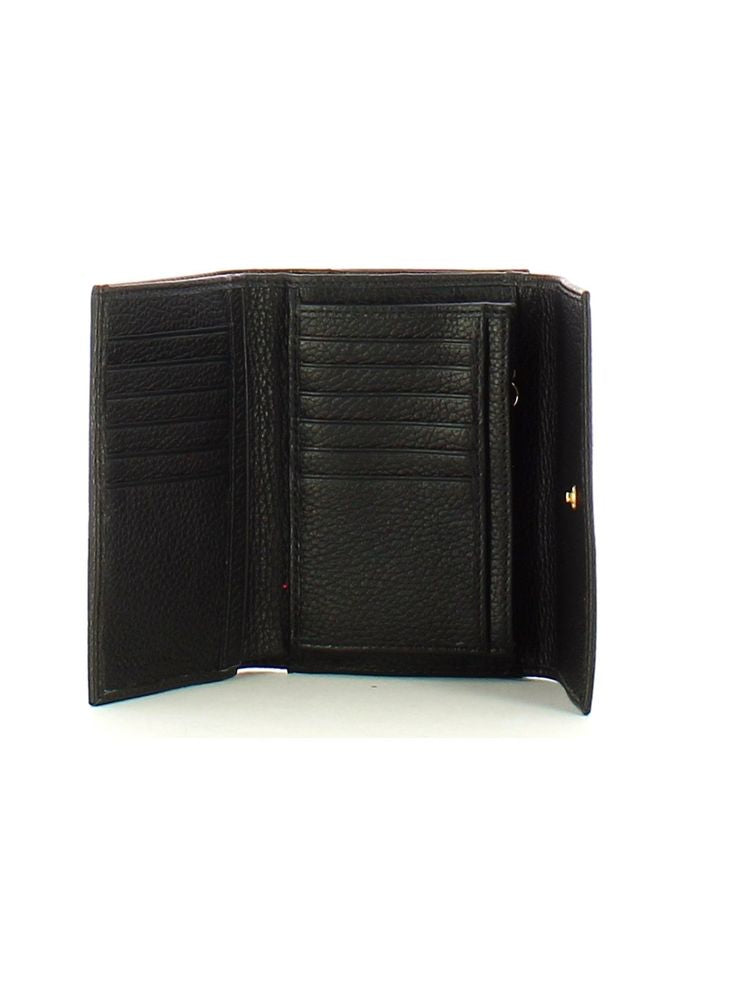 Coccinelle Grained Cowhide Wallet — Black