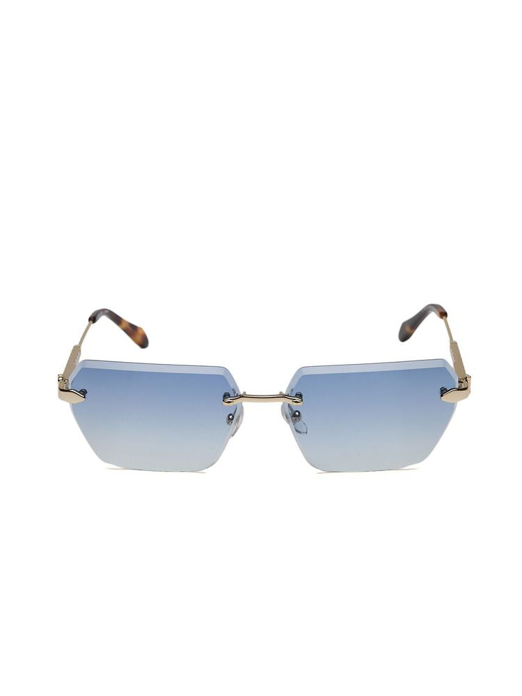 Just Cavalli Sjc110 Metal Rectangle Sunglasses — Rose Gold