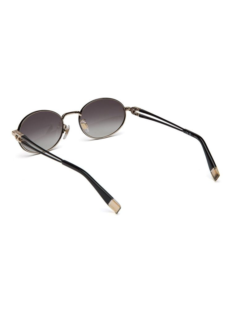 Furla Sfub30 Oval Metal Frame Sunglasses — Gold