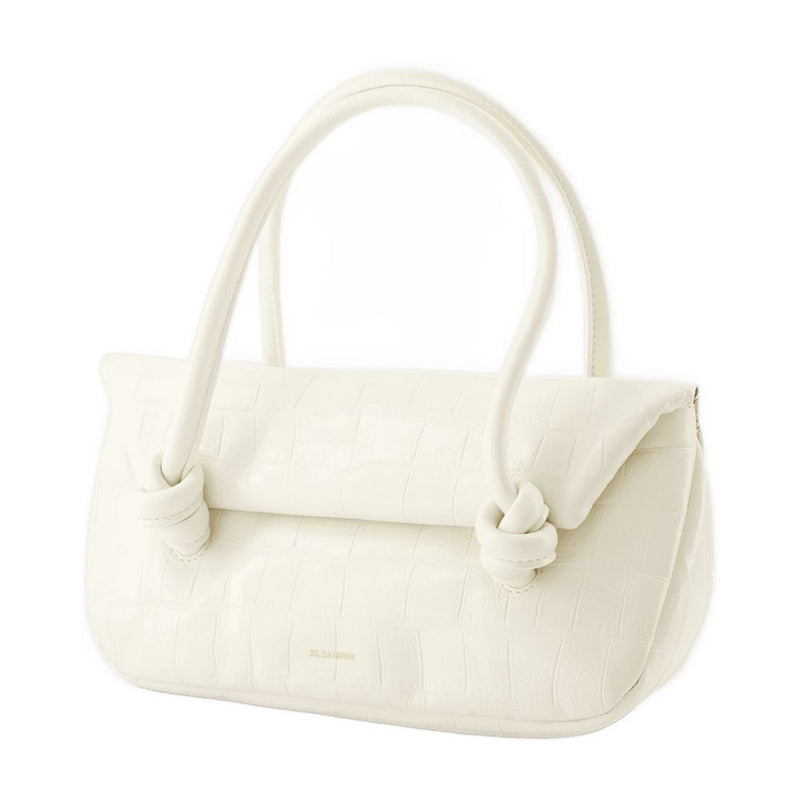 Jil Sander Knot Shoulder Bag — Beige Calfskin