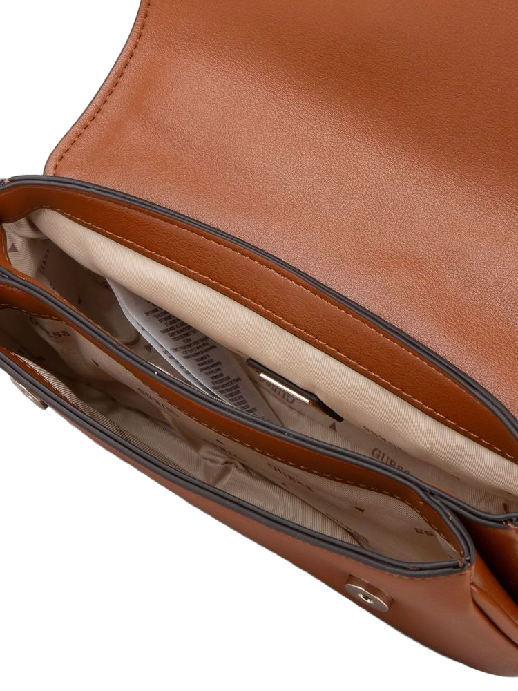 Guess Dea Crossbody Bag — Cognac Polyurethane