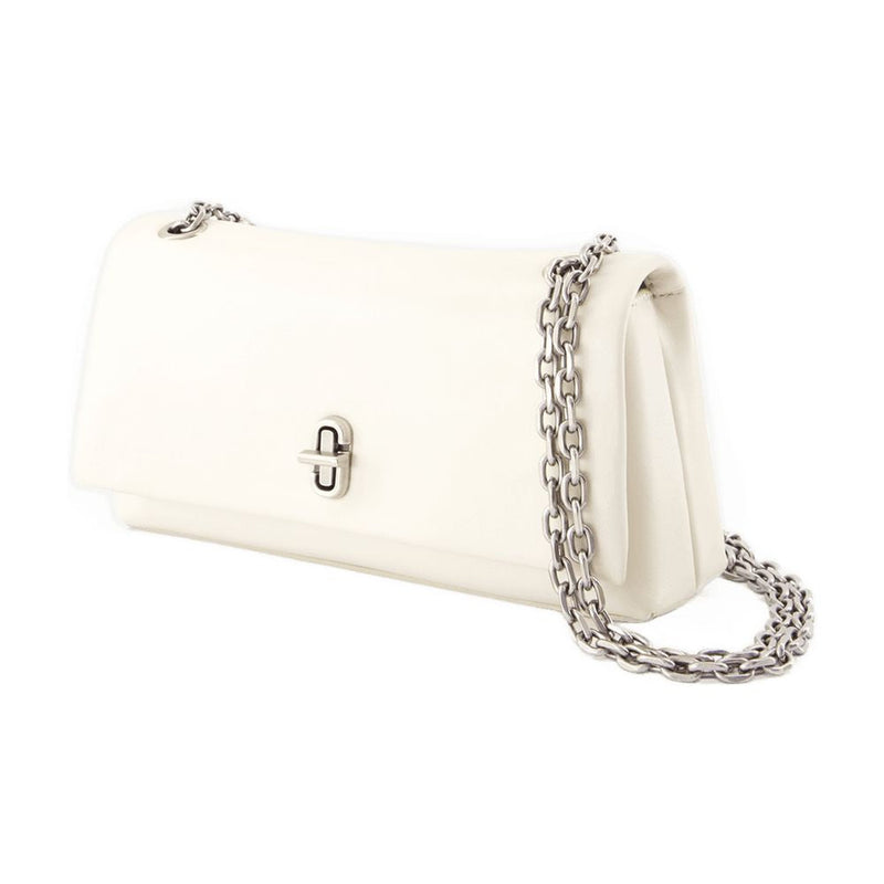 Marc Jacobs Chain Strap Crossbody Bag — White Cowhide