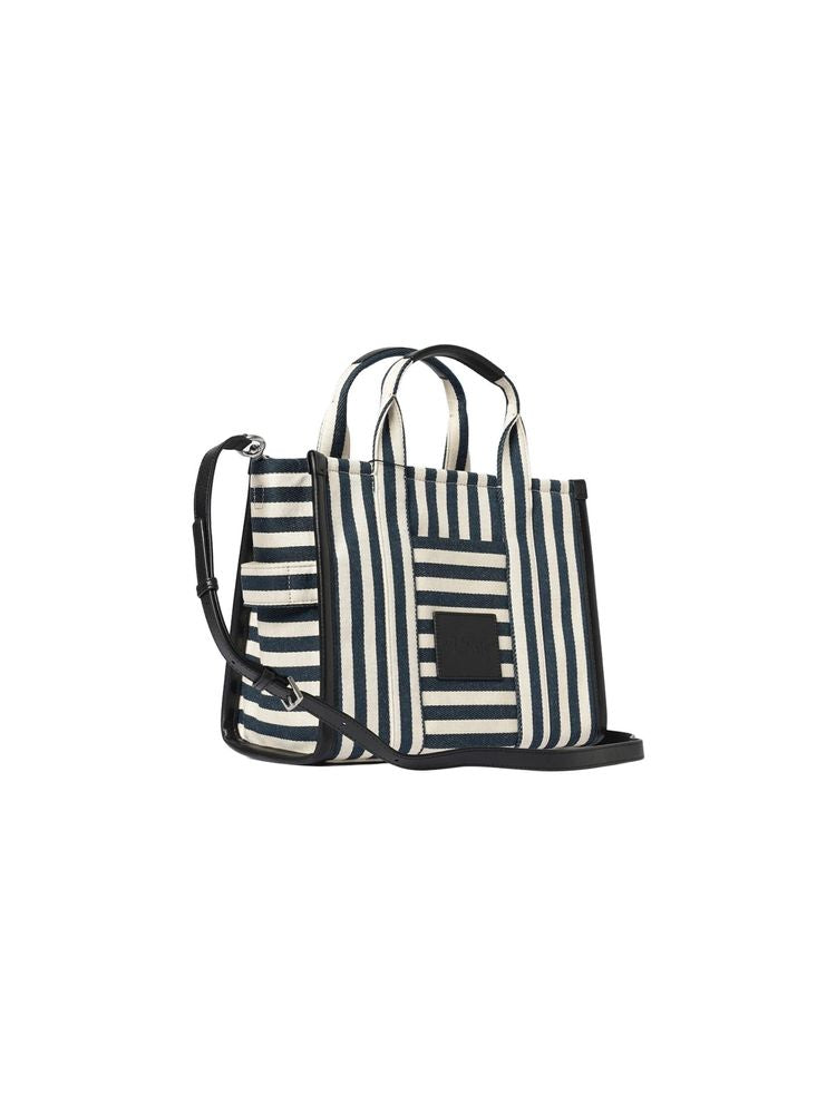 Marc Jacobs Striped Canvas Tote Bag — Navy 79.cotton