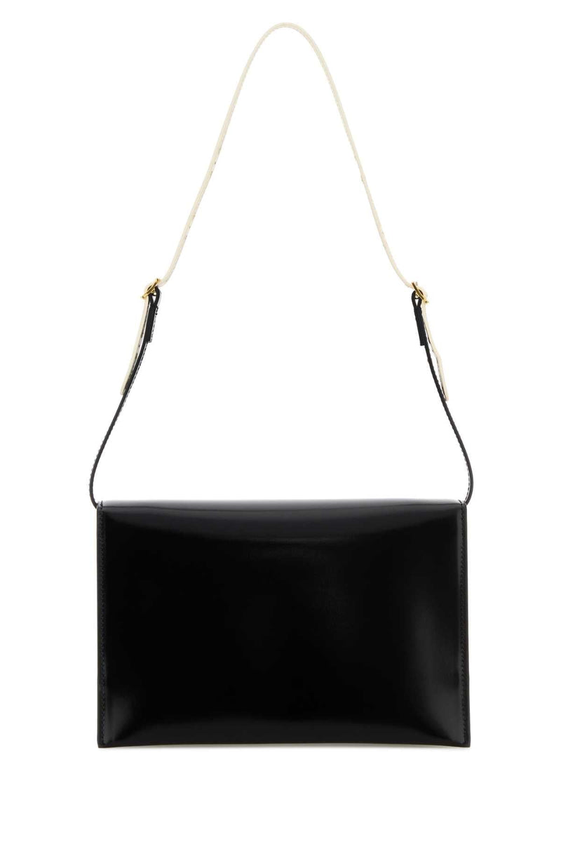 Jil Sander Leather Shoulder Bag — Black