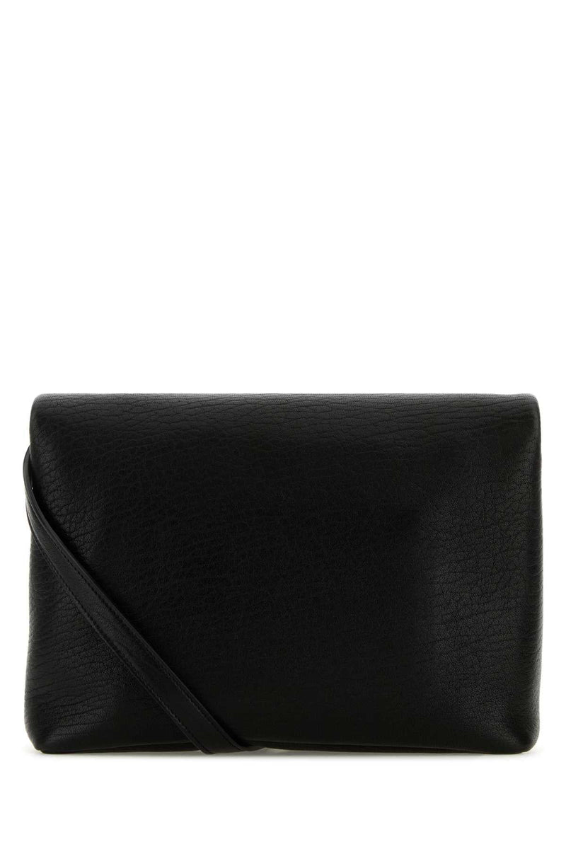 Saint Laurent Quilted Leather Clutch — Black