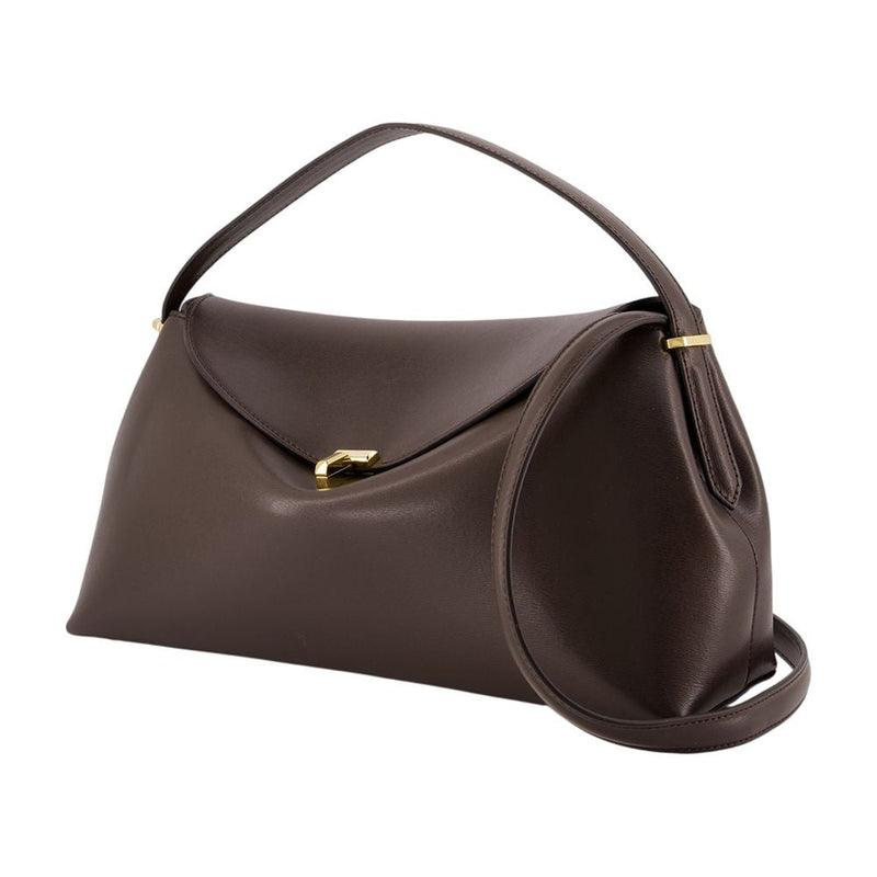 Toteme Structured Cowhide Top Handle Bag — Brown