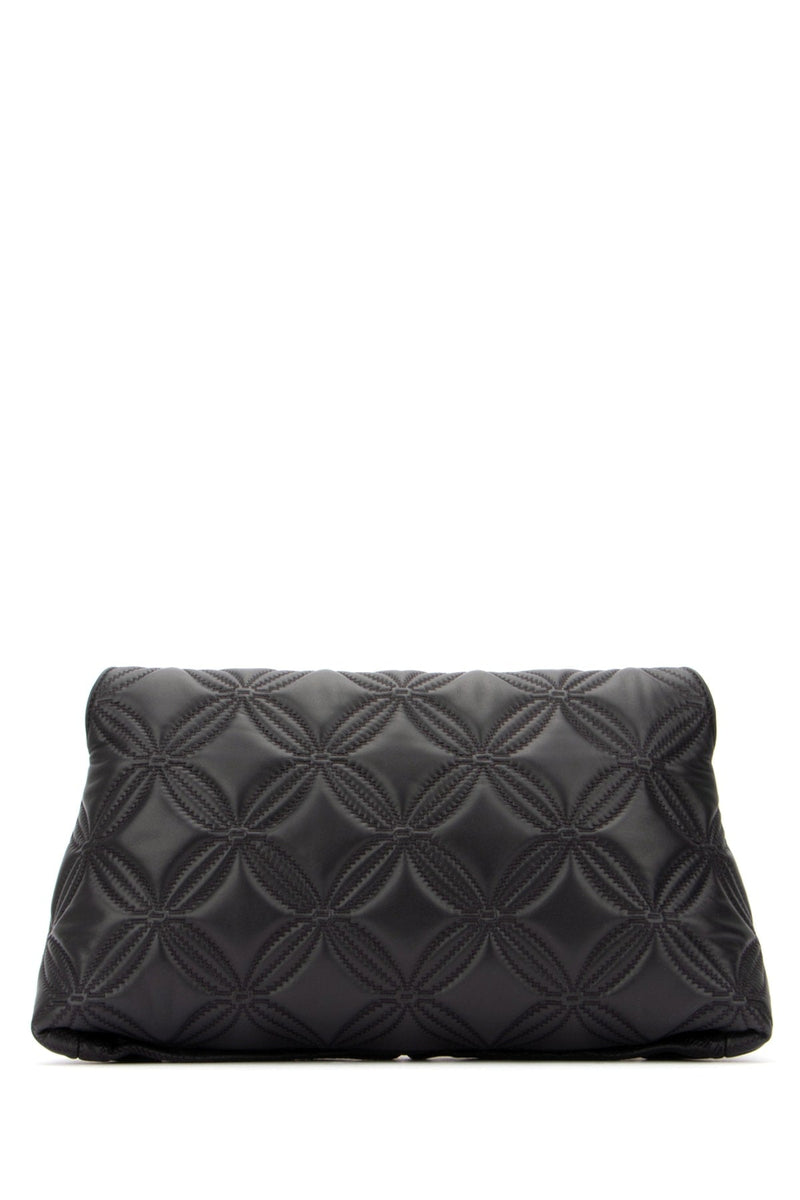 Alexander Mcqueen Quilted Nappa Leather Clutch — Black