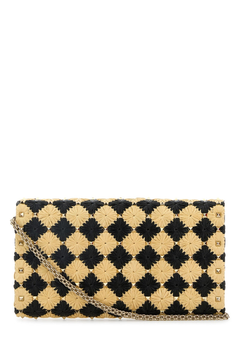 Valentino Garavani Quilted Floral Shoulder Bag — Beige