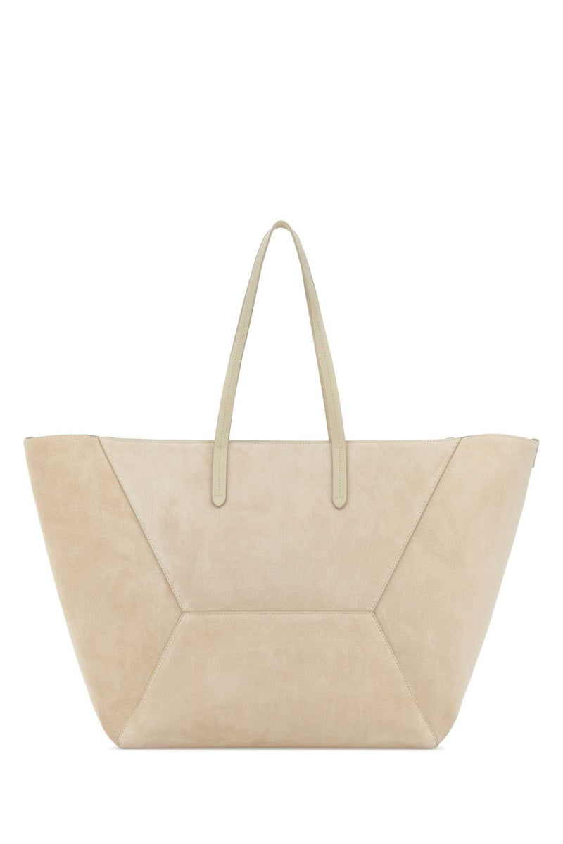 Brunello Cucinelli Suede Tote Bag — Beige