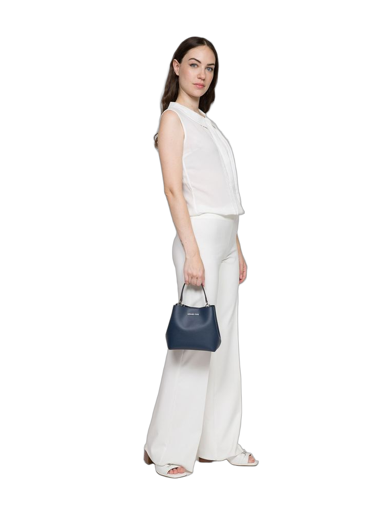 Michael Kors Pratt Crossbody Bag — Navy 88.coated Canvas
