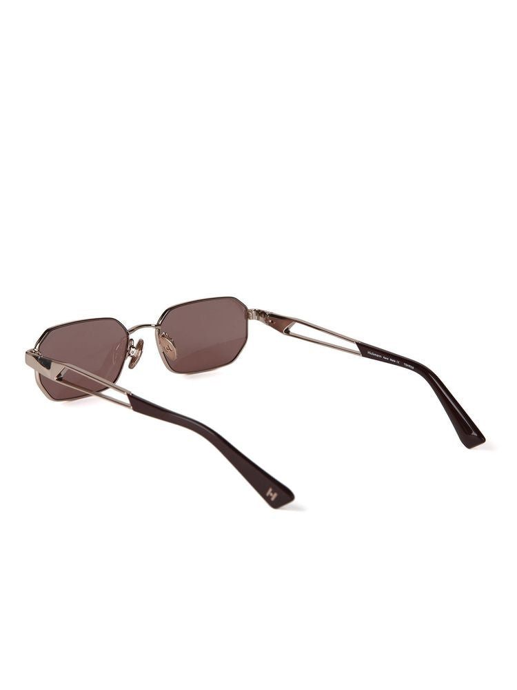 Hickmann Hi3248 Metal Rectangle Sunglasses — Rose Gold