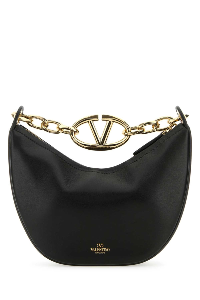 Valentino Garavani Vlogo Chain-Strap Shoulder Bag — Black