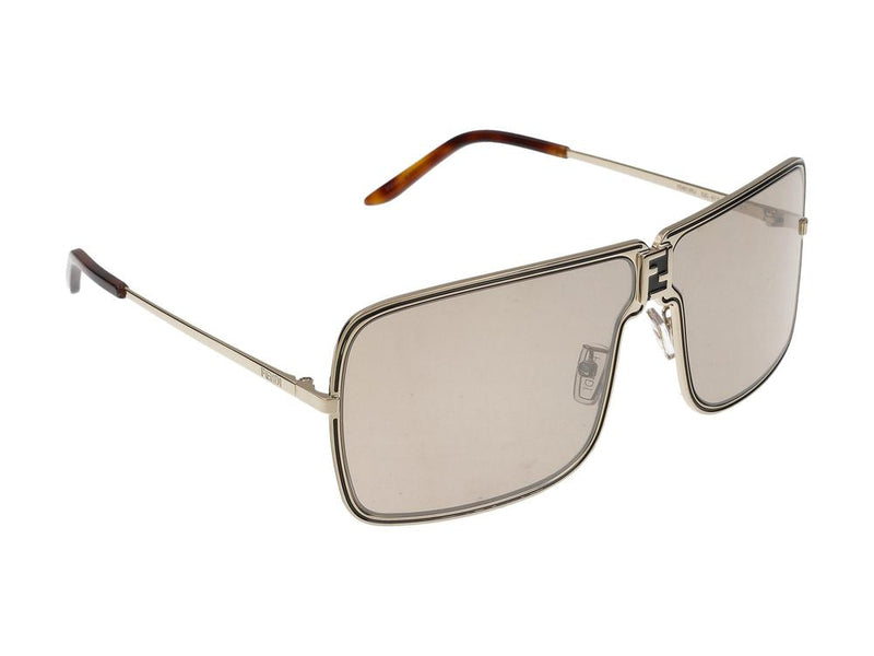 Maison Fendi Fe40195u Rectangular Metal-Frame Sunglasses — Neutral Standard