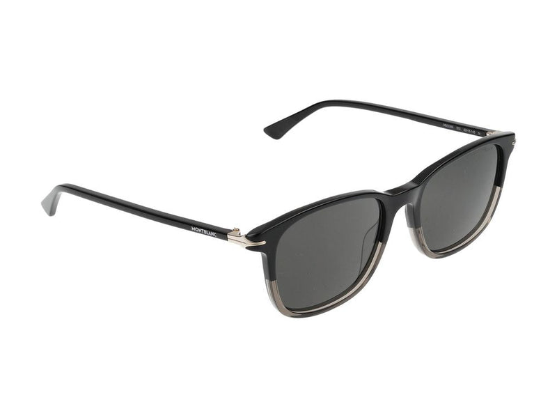 Montblanc Mb0338s Square Acetate Sunglasses — Black