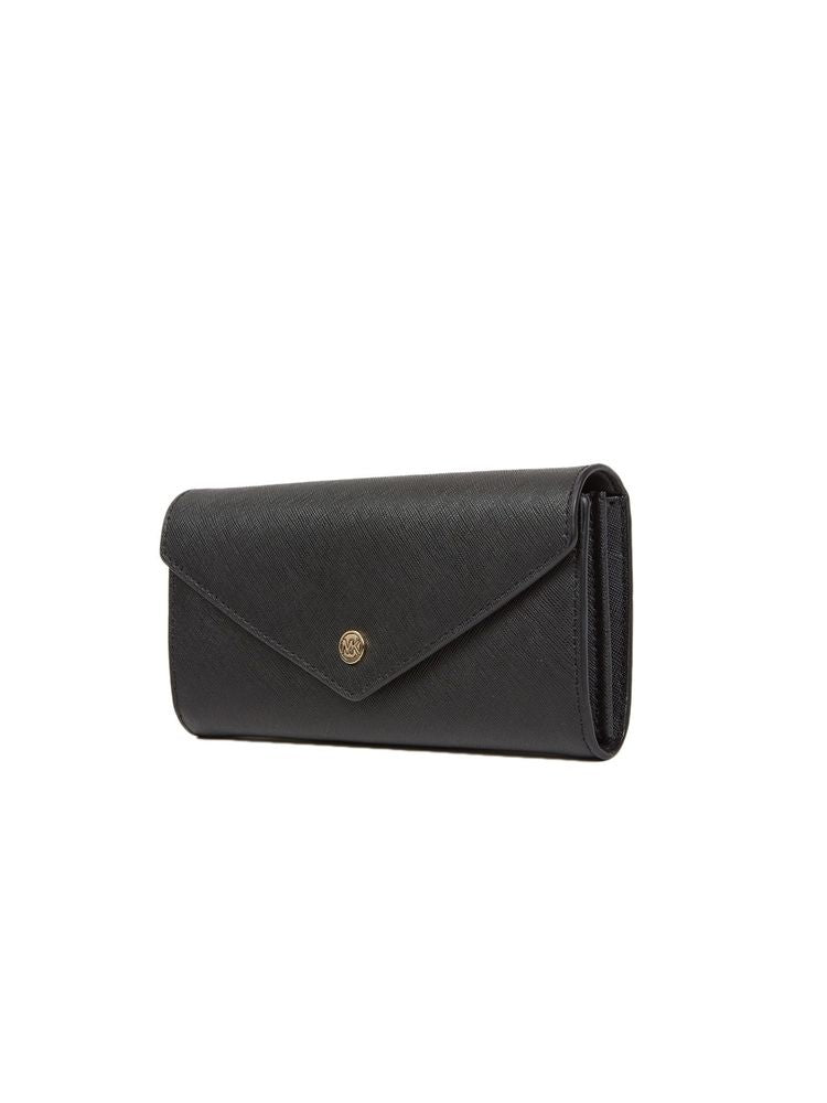 Michael Kors Jet Set Travel Wallet — Black Leather