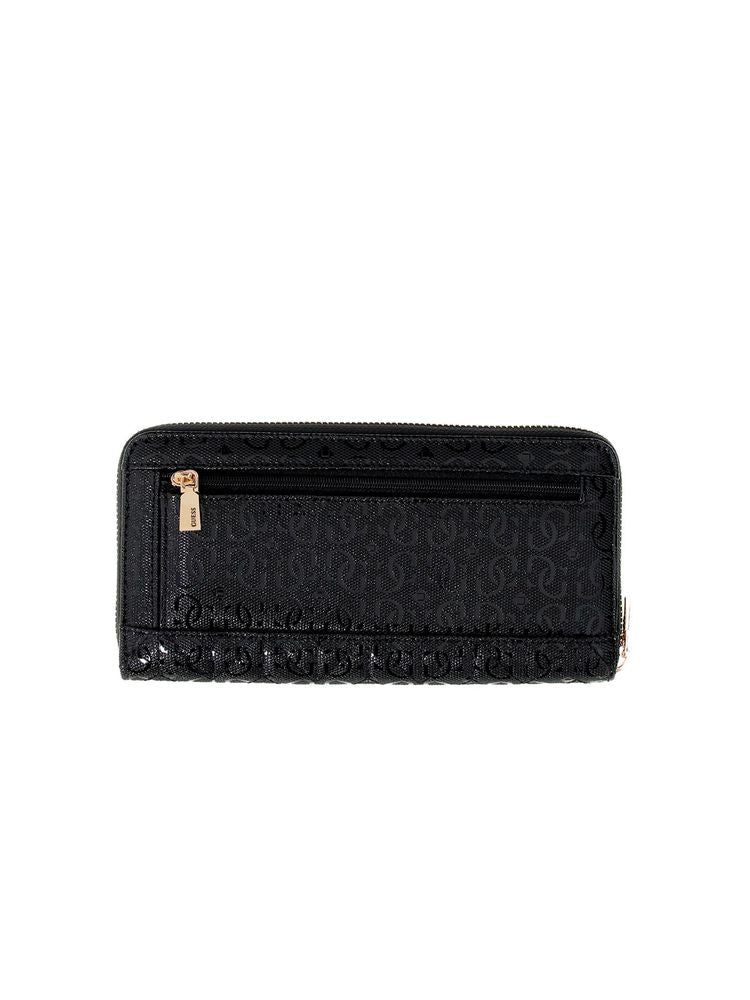 Guess Zip Around Wallet — Black Polyurethane