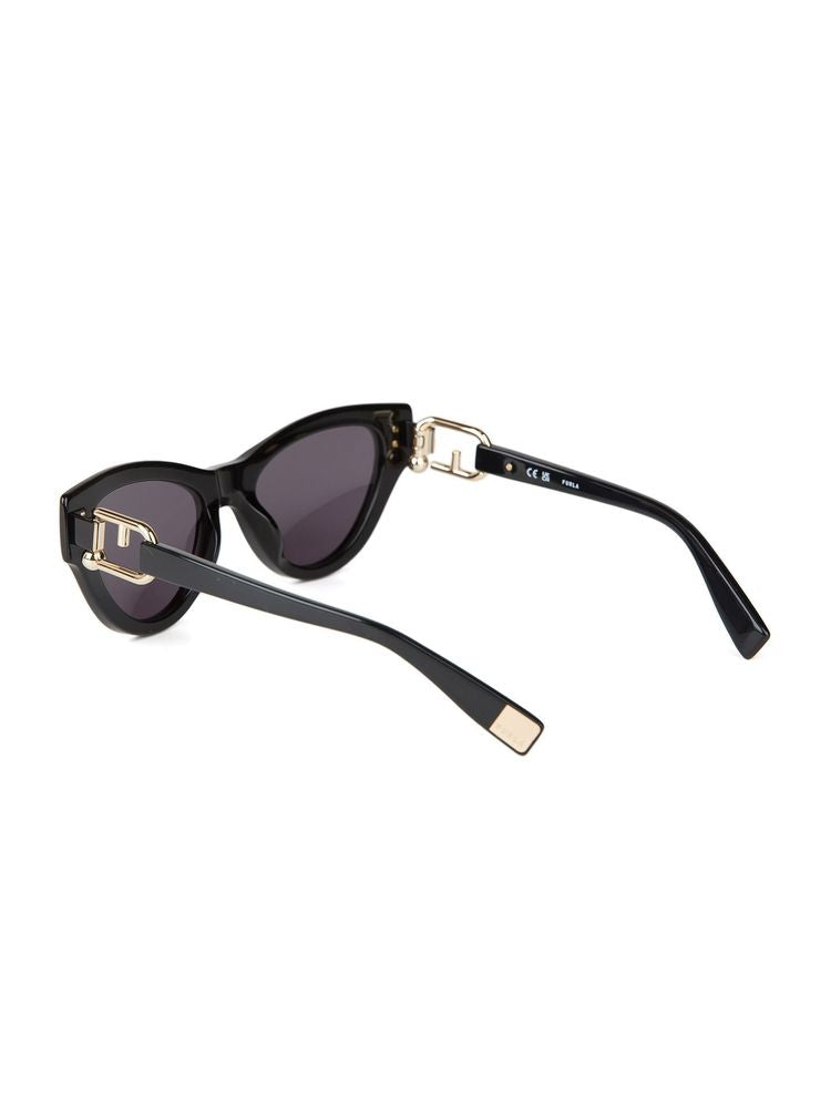 Furla Sfu982 Acetate Cat-Eye Sunglasses — Black