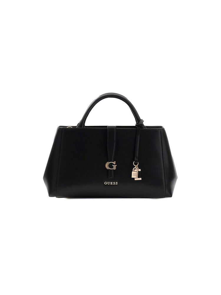 Guess Carrie Girlfriend Shoulder Bag — Black Polyurethane