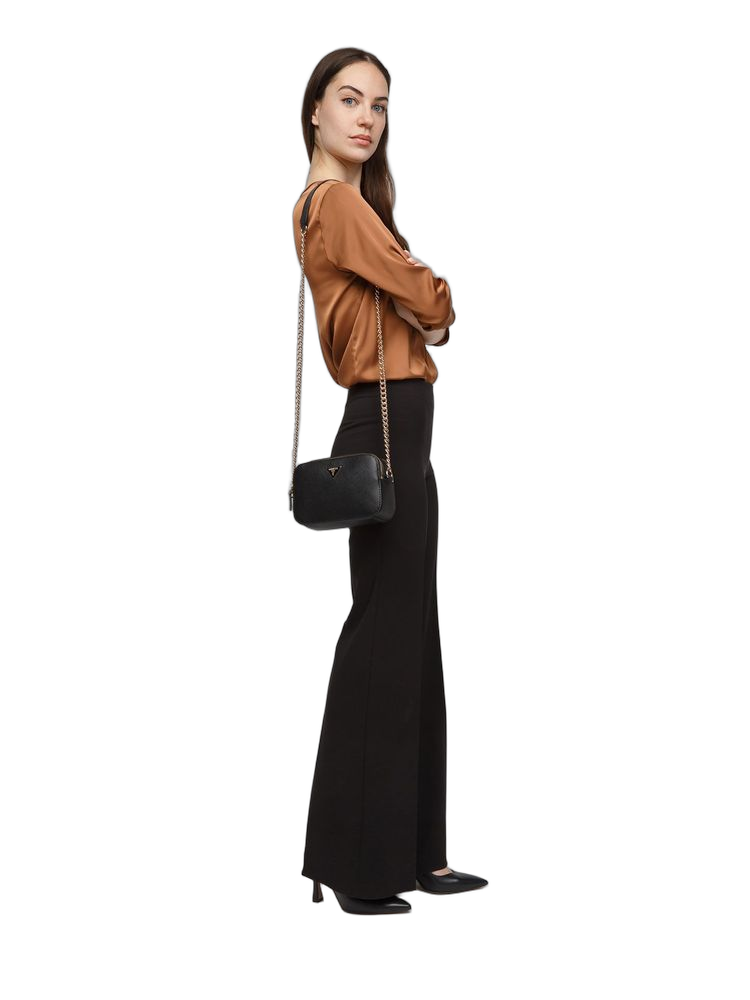 Guess Noelle Ii Crossbody Bag — Black Polyurethane