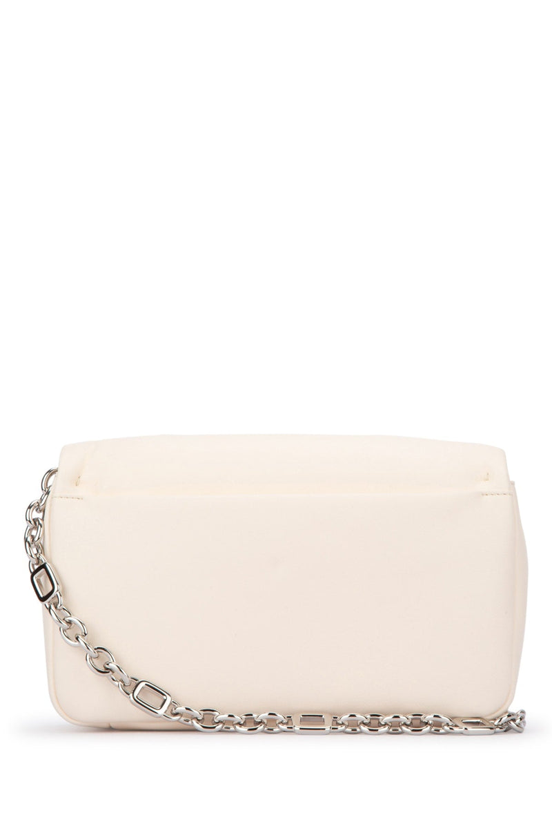 Roger Vivier Quilted Leather Shoulder Bag — Beige