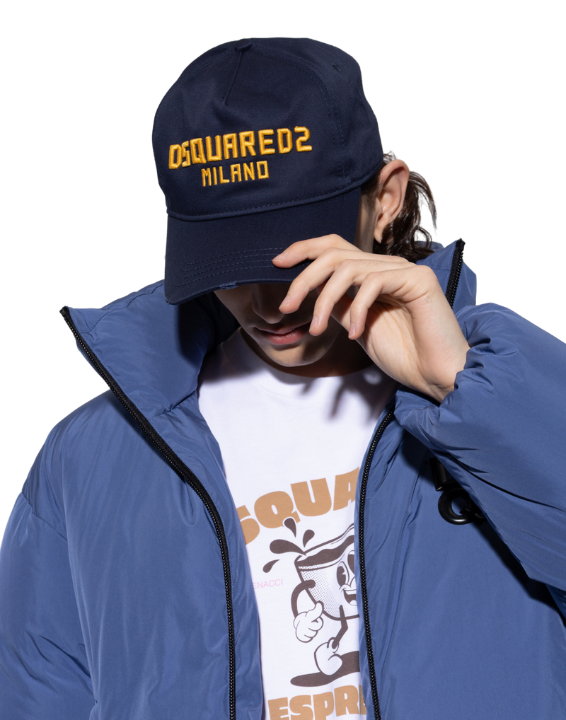 Dsquared2 Bcm093205c00001m1386 Baseball Cap — Navy Cotton Caps