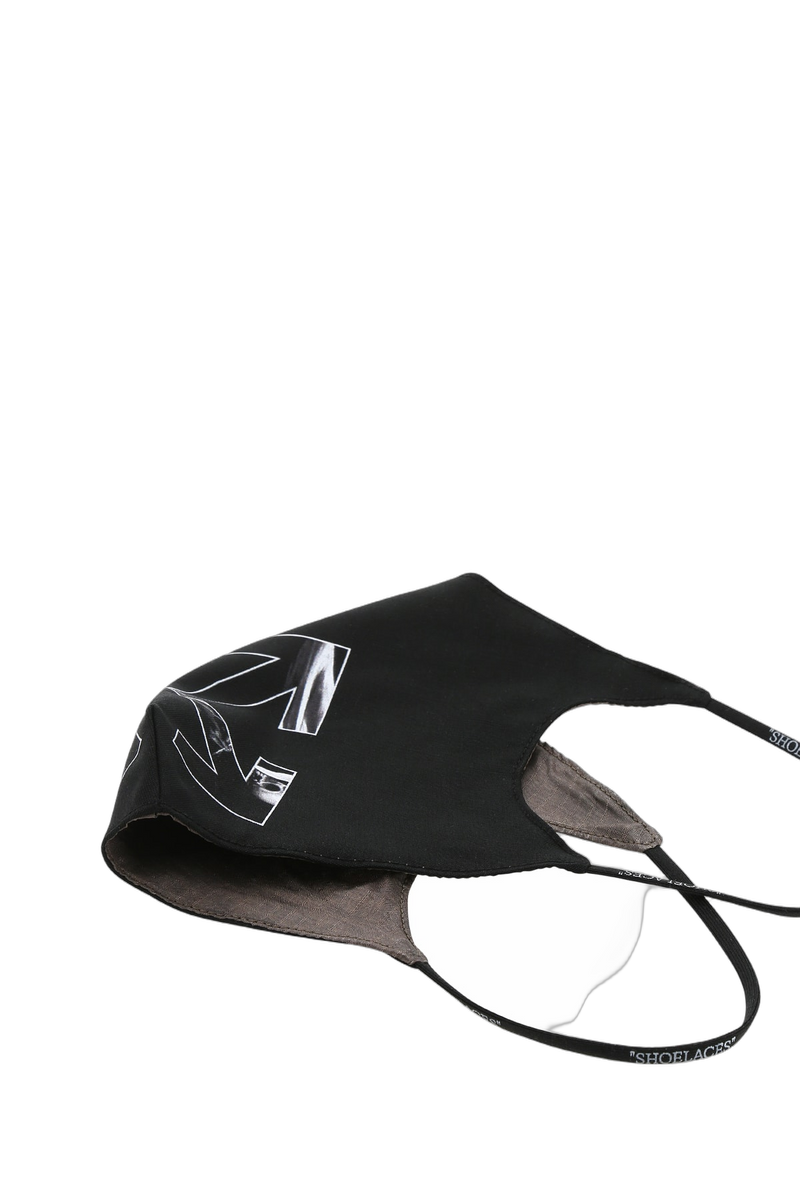 Off-White Logo-Print Face Scarf — Black Neoprene Scarfs