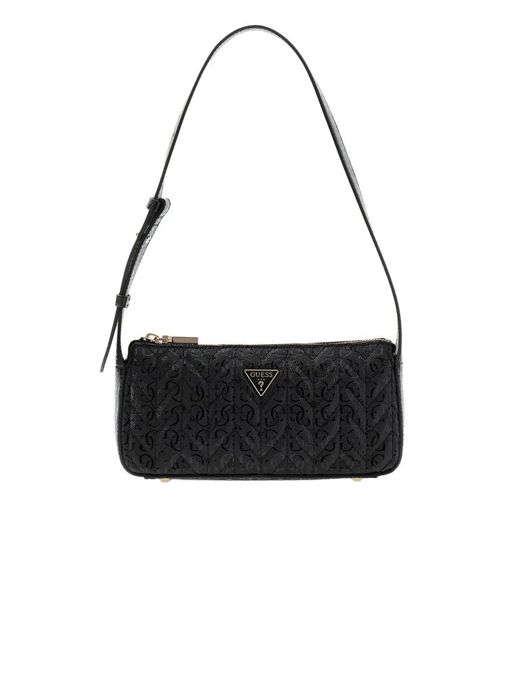 Guess Stacey Shoulder Bag — Black Polyurethane