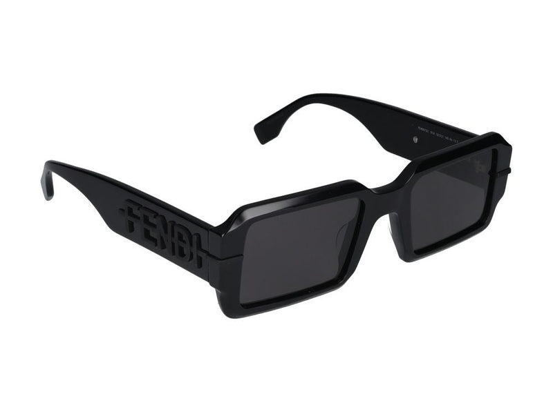 Maison Fendi Fe40073u Rectangular Frame Sunglasses — Black Standard