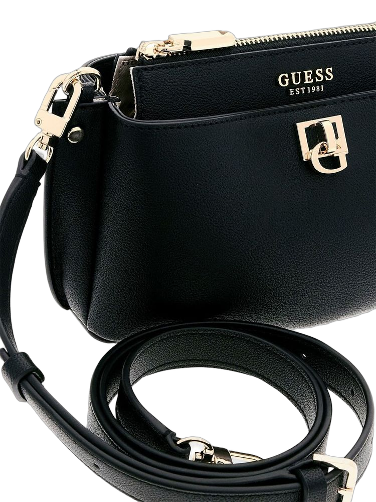 Guess Bianca Crossbody Bag — Black Polyurethane