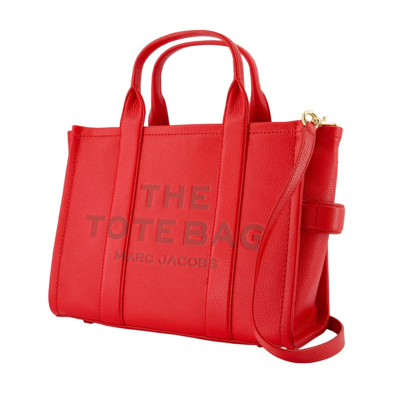 Marc Jacobs Structured Cowhide Tote Bag — Red