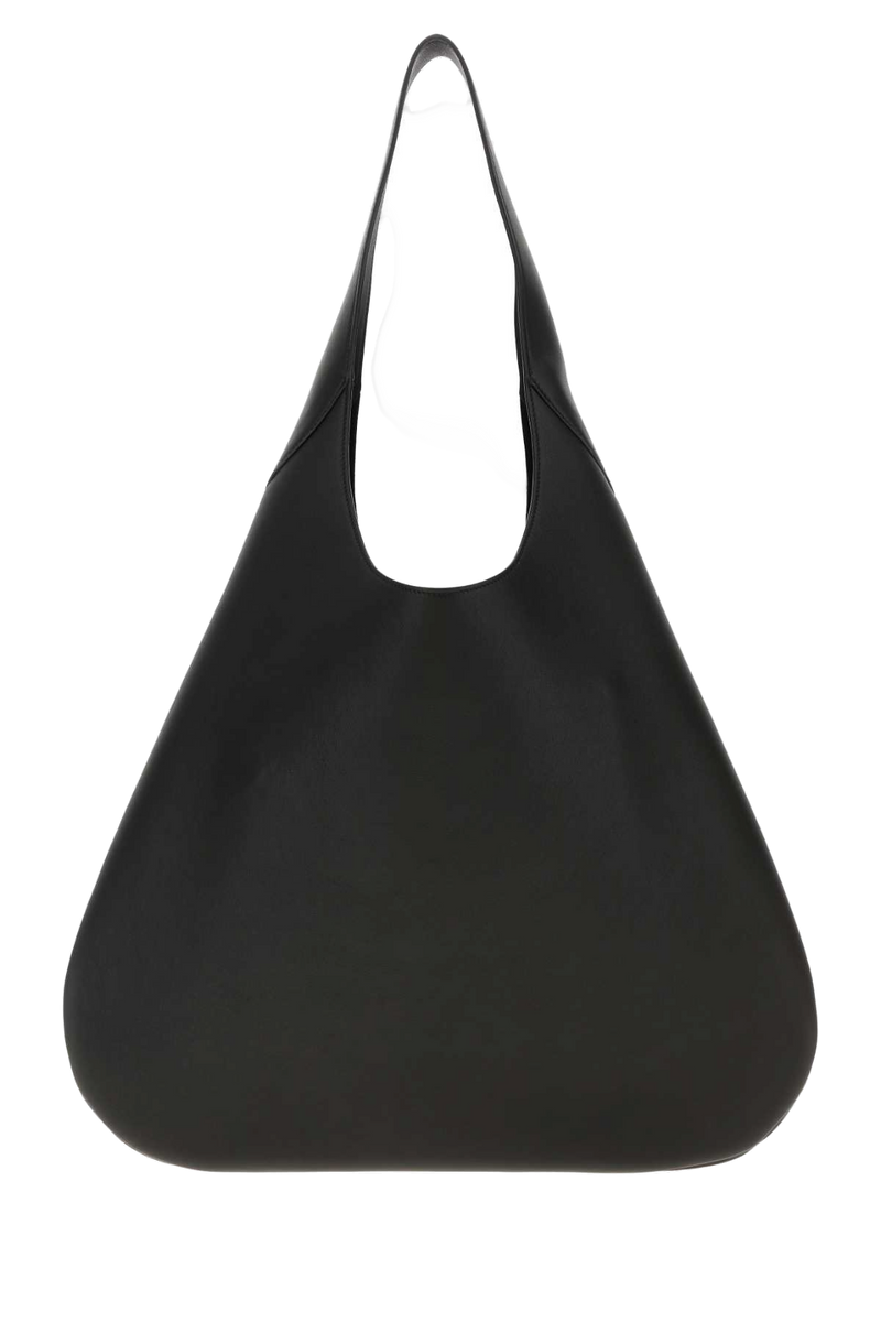 Carven Leather Shoulder Bag — Black
