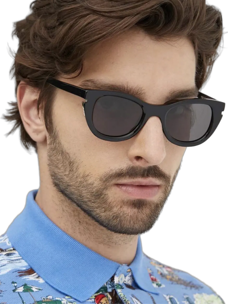 Off-White Oeri112s24pla0011007 Logo Sunglasses — Black Acetate