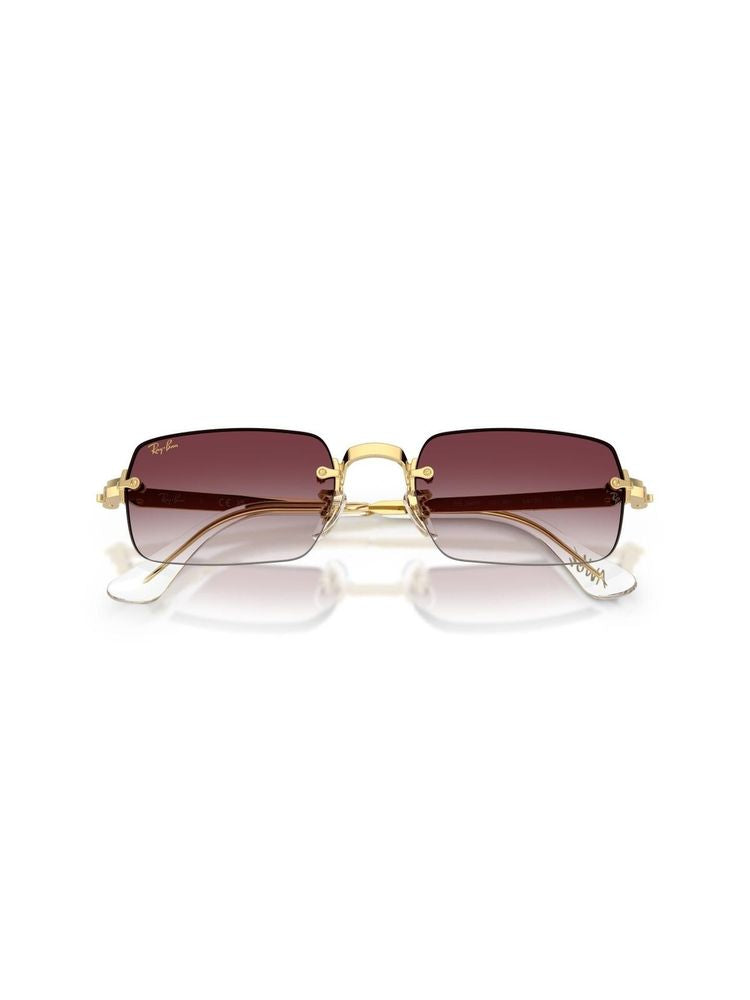 Ray-Ban 0rb3928 Rimless Square Sunglasses — Gold Metal Frame