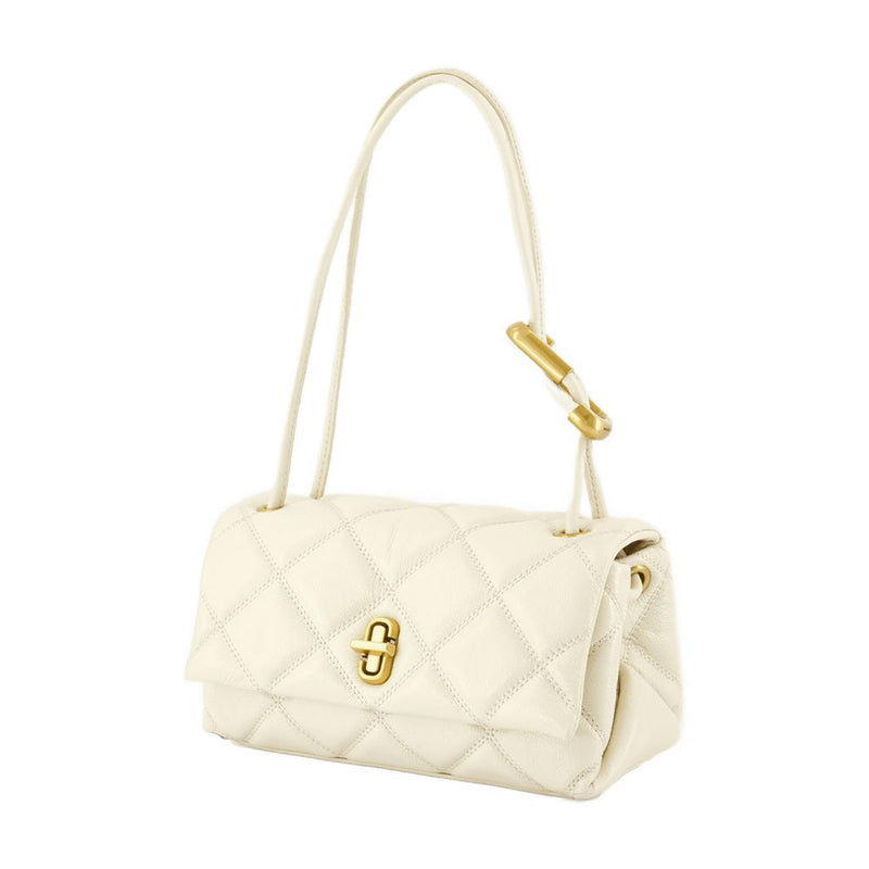 Marc Jacobs Quilted Cowhide Shoulder Bag — White