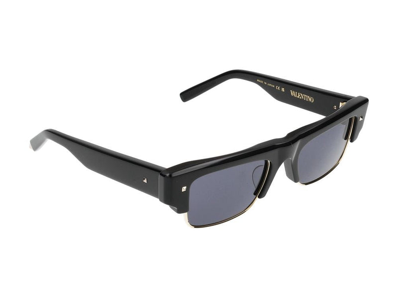 Valentino Vls-164a-52_xi Acetate Square-Frame Sunglasses — Black