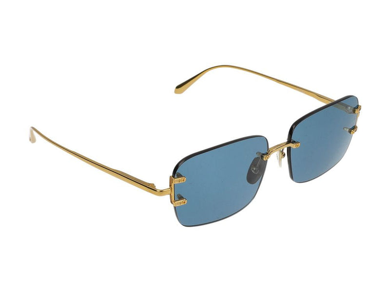 Linda Farrow Lfl1476 Sunglasses — Yellow Gold Titanium