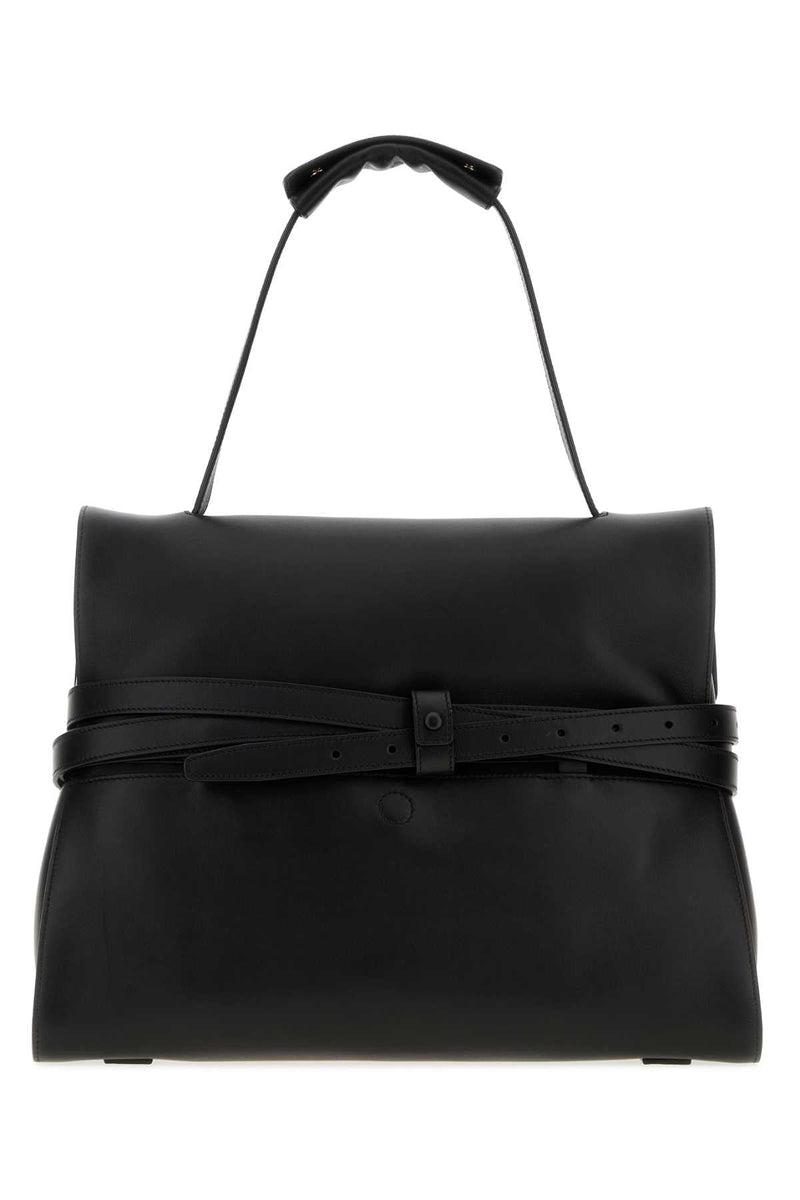 Moschino Tie Me Shoulder Bag — Black