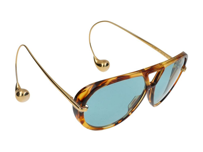 Bottega Veneta Bv1273s Acetate Aviator Sunglasses — Tortoiseshell