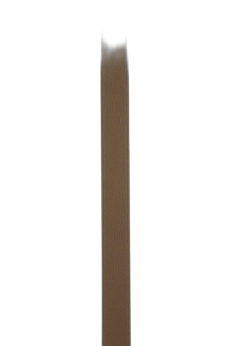 Ferragamo Leather Gancini Buckle Belt — Brown