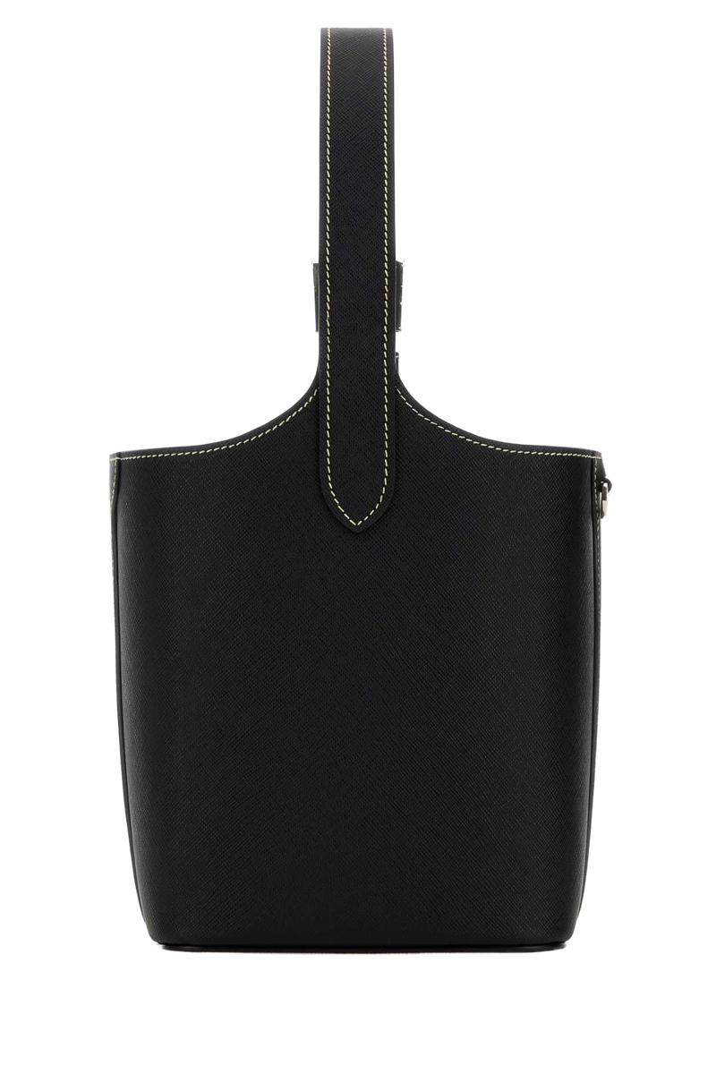 Prada Saffiano Leather Shoulder Bag — Black