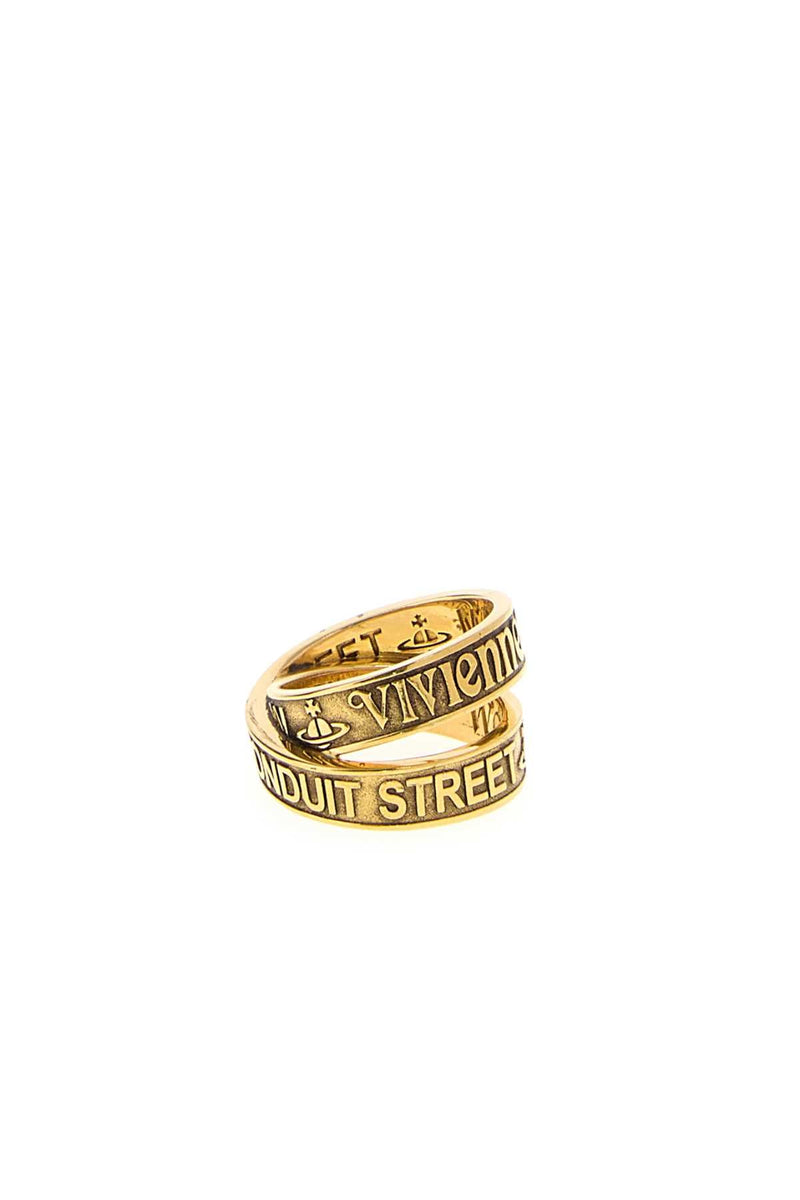Vivienne Westwood Textured Band Ring — Gold Rings