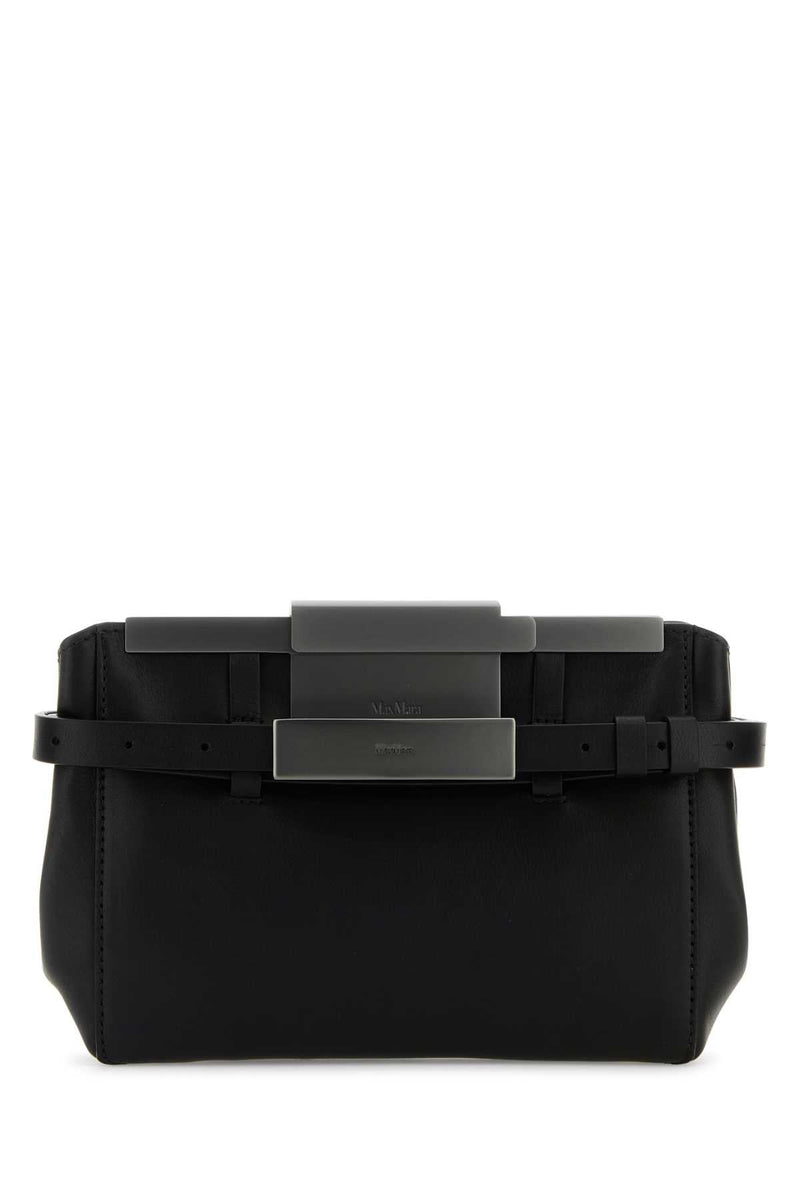 Max Mara Leather Belt Bag — Black