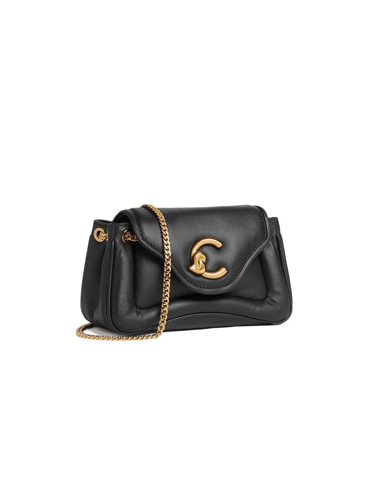Coccinelle Shoulder Bag — Black Cowhide