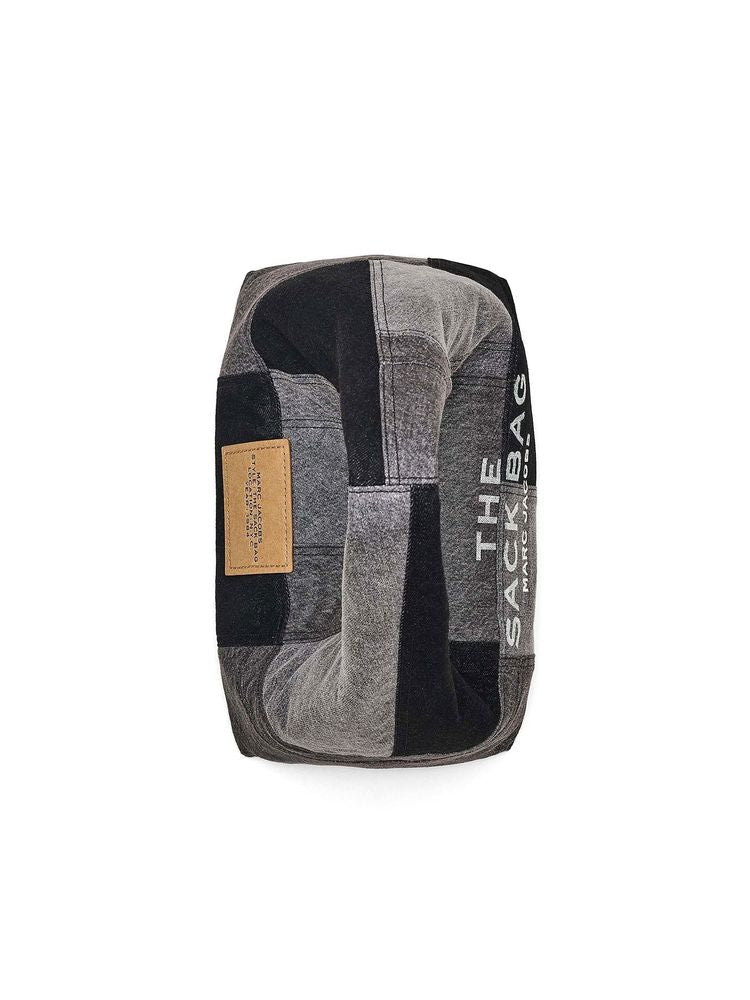 Marc Jacobs Colorblock Cotton Denim Shoulder Bag — Black
