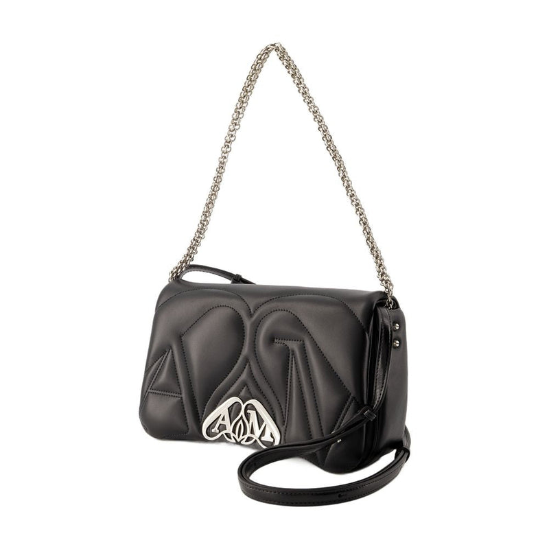 Alexander Mcqueen The Seal Crossbody Bag — Black Calfskin